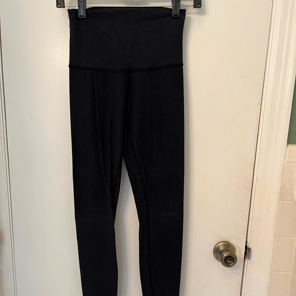 Navy blue cotton high waisted leggings